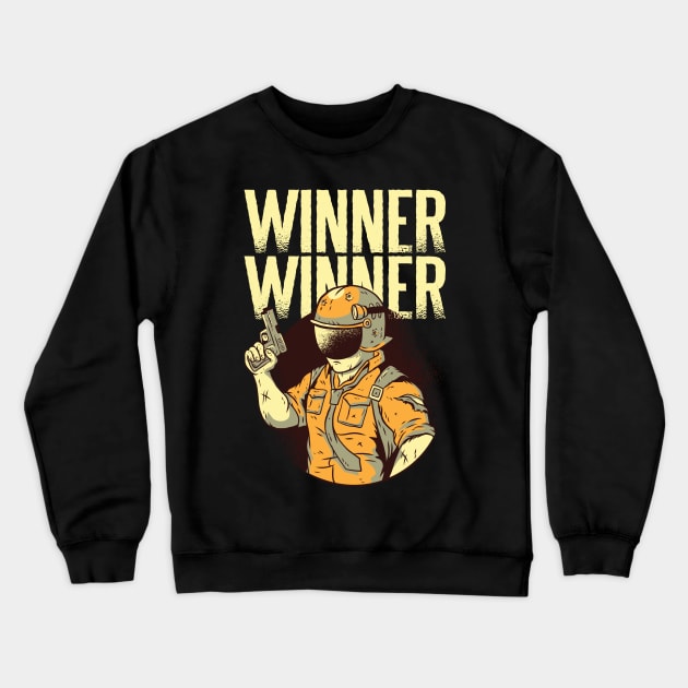 Winner Winner - Chicken Dinner - PUBG Inspired Crewneck Sweatshirt by rjzinger